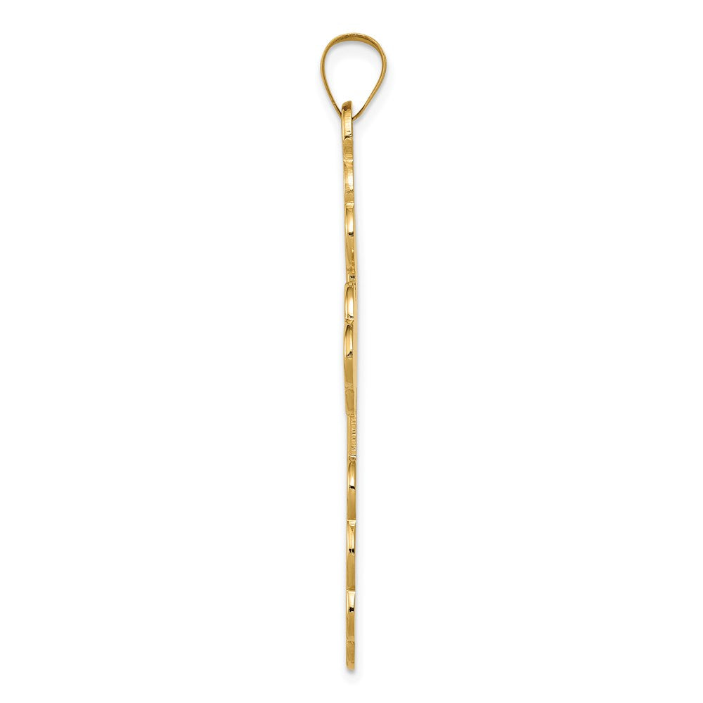 14k Yellow Gold Eastern Orthodox Cross Pendant