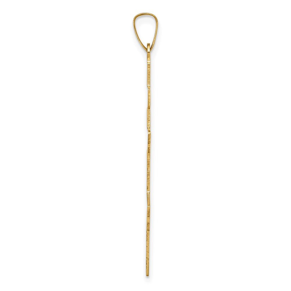 14k Yellow Gold Eastern Orthodox Cross Pendant