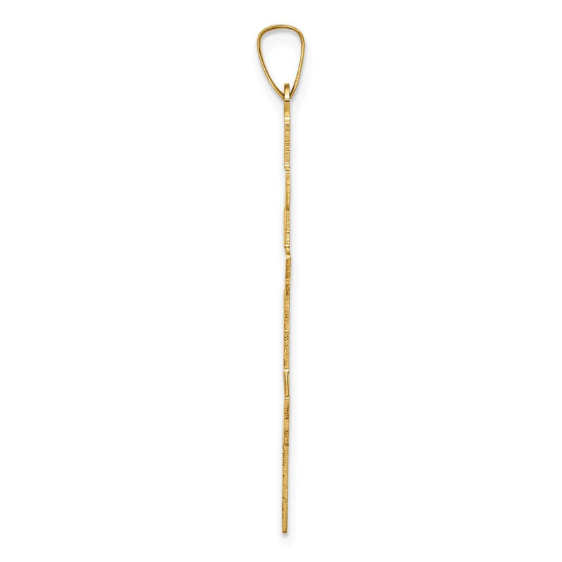 14k Yellow Gold Eastern Orthodox Cross Pendant