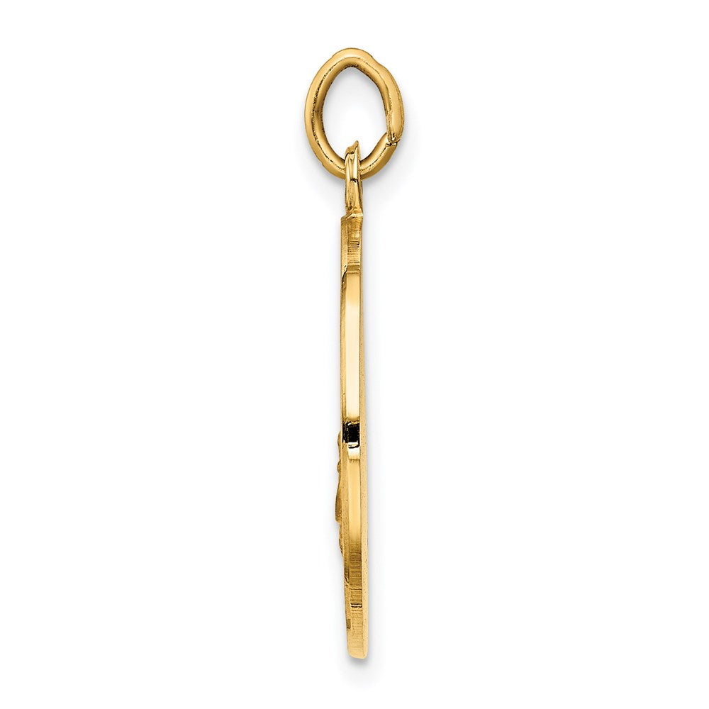 14k Yellow Gold Our Lady of San Juan Medal Pendant