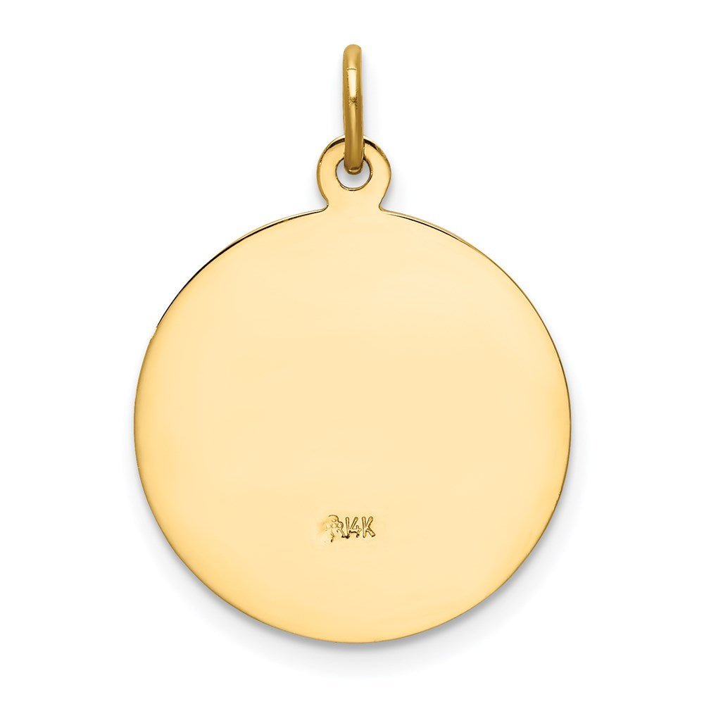 14k Yellow Gold Our Lady of San Juan Medal Pendant
