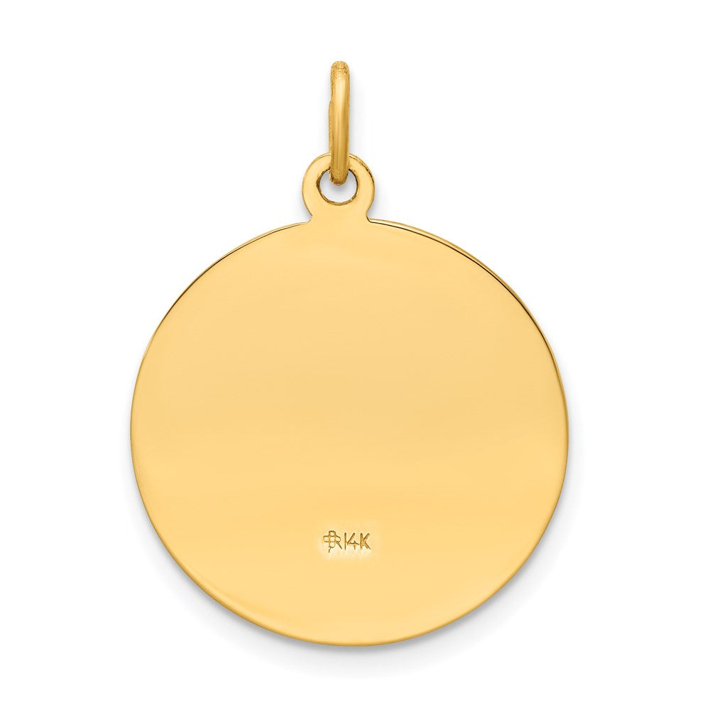 14k Yellow Gold Saint Elizabeth Seton Medal Pendant