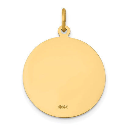 14k Yellow Gold Saint John Medal Pendant