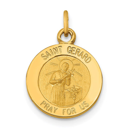 14k Yellow Gold Saint Gerard Medal Charm