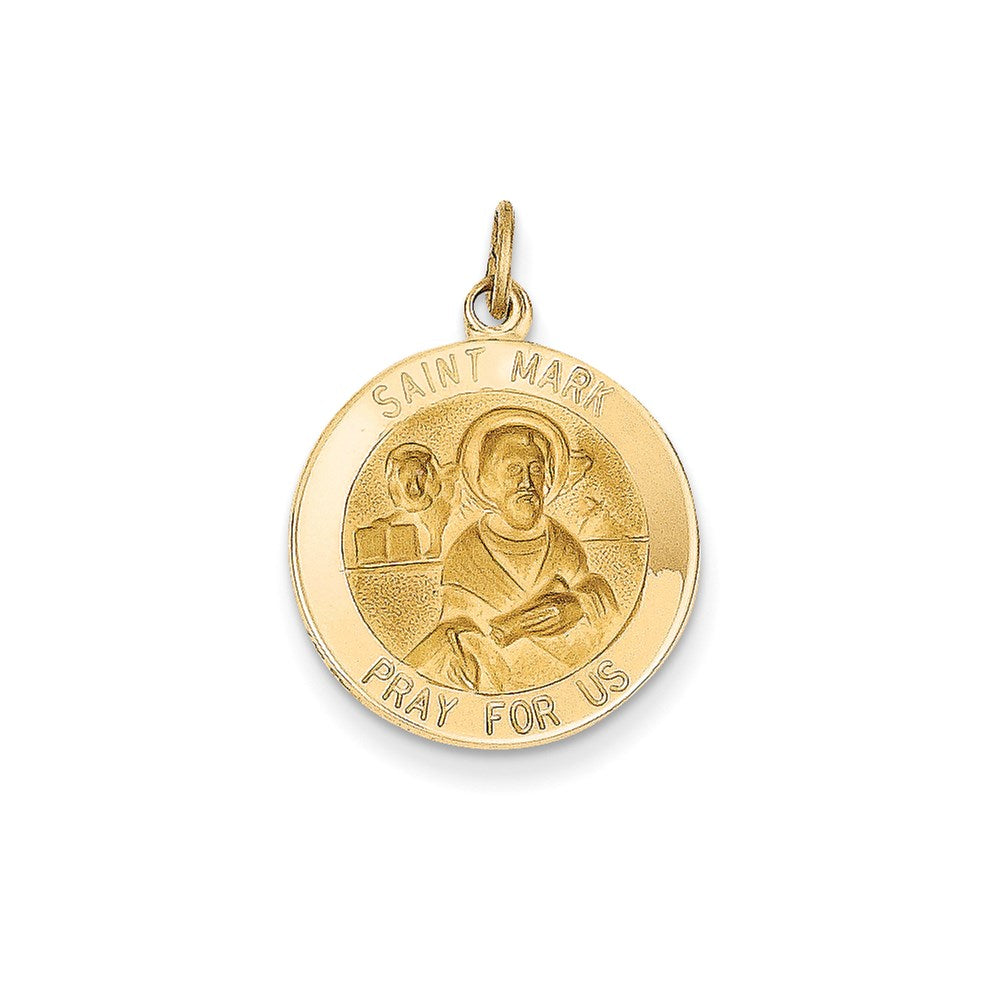 14k Yellow Gold Saint Mark Medal Pendant