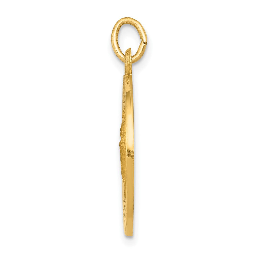 14k Yellow Gold Saint Martha Medal Pendant