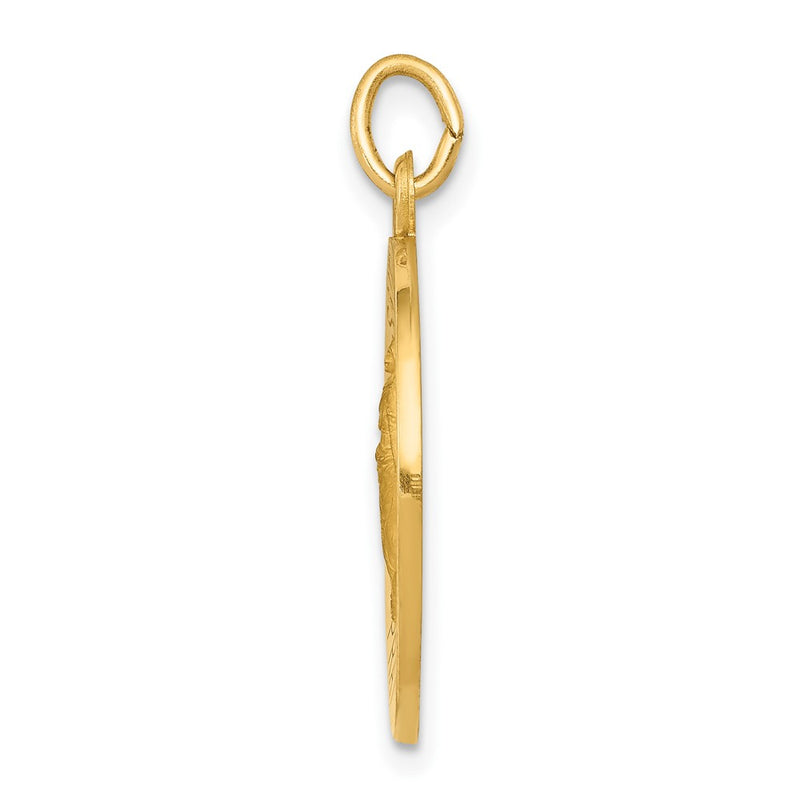 14k Yellow Gold Saint Martha Medal Pendant