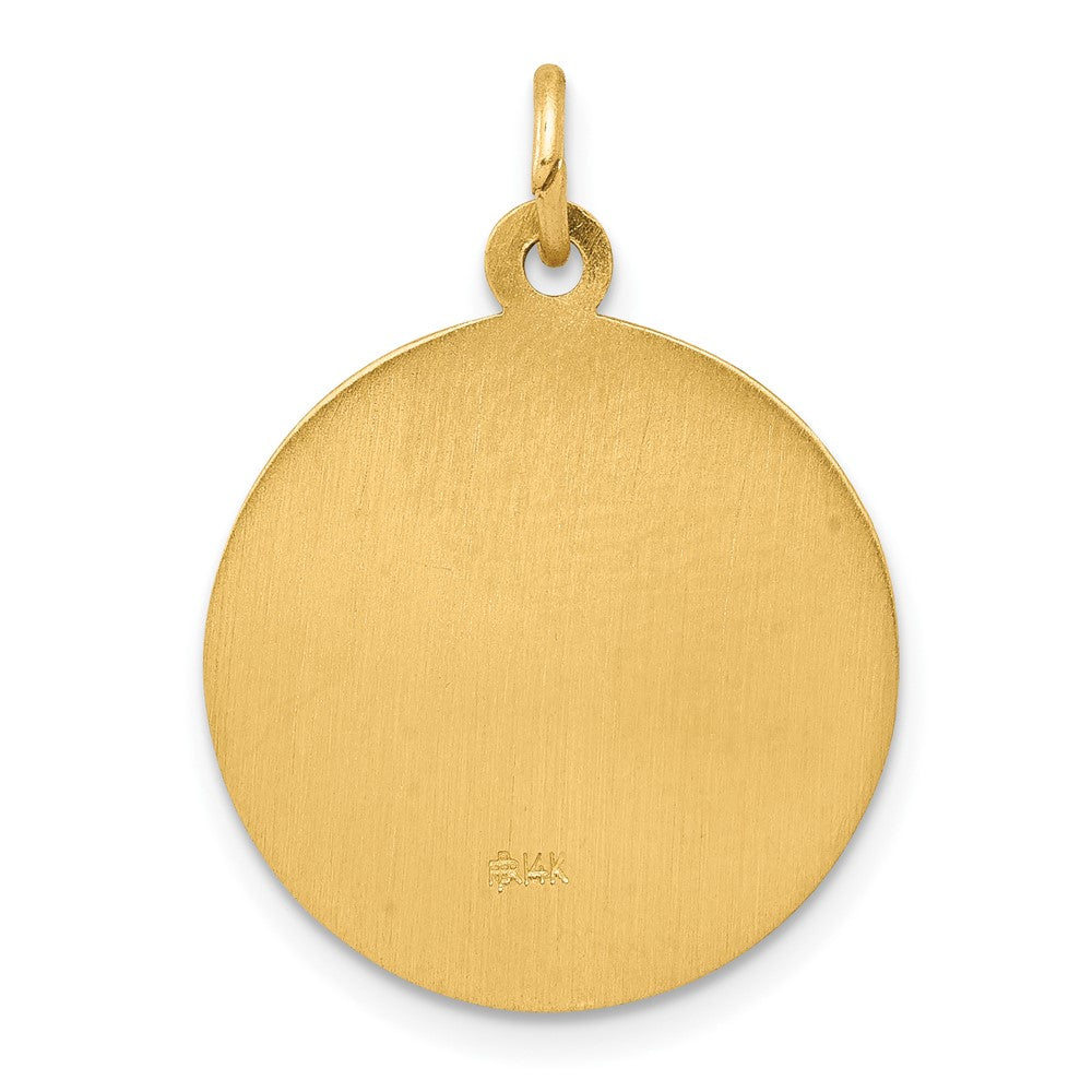 14k Yellow Gold Saint Martha Medal Pendant