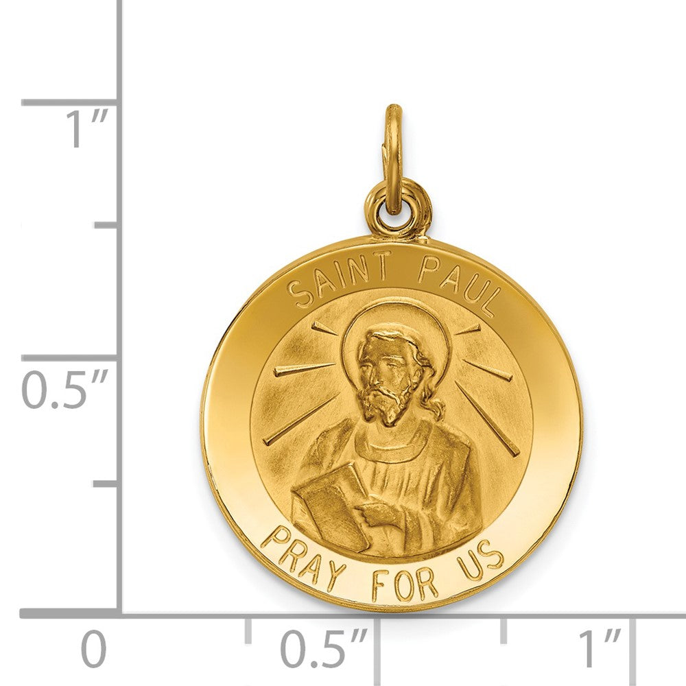 14k Yellow Gold Saint Paul Medal Pendant
