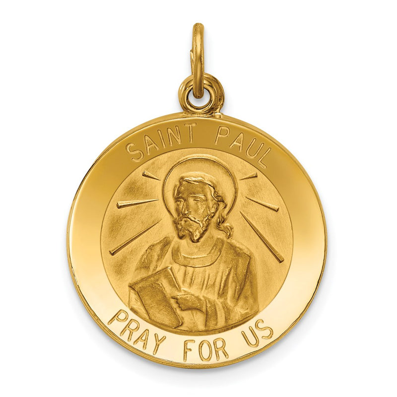 14k Yellow Gold Saint Paul Medal Pendant
