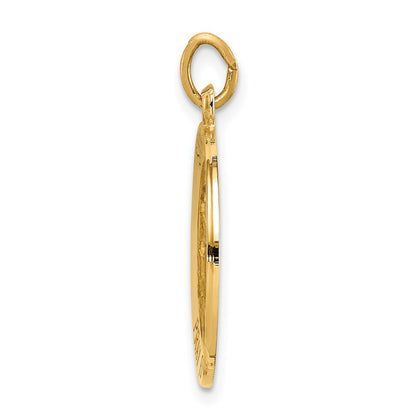 14k Yellow Gold Saint Roch Medal Pendant