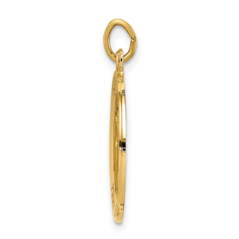 14k Yellow Gold Saint Roch Medal Pendant
