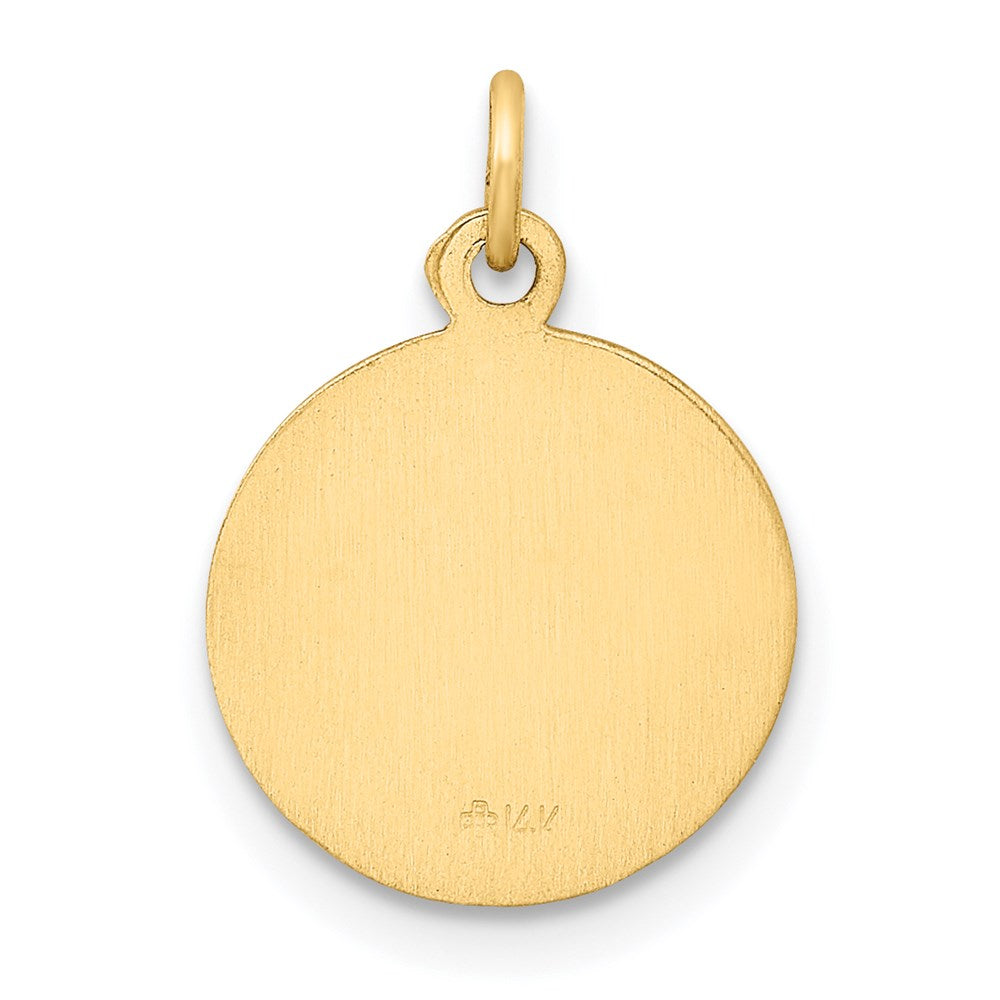 14k Yellow Gold Our Lady Of The Assumption Medal Charm