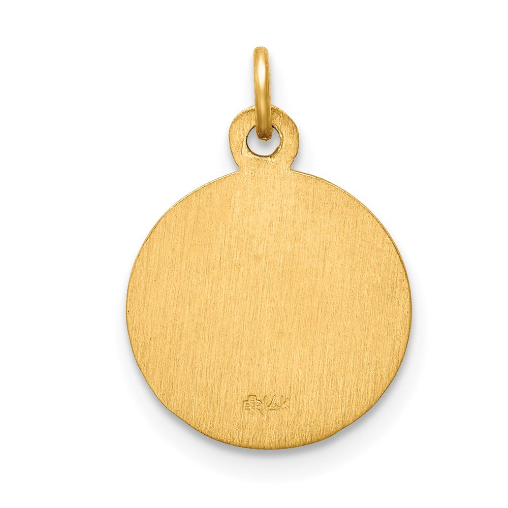 14k Yellow Gold Our Lady of Perpetual Help Medal Charm