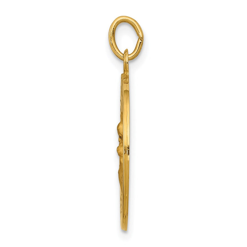 14k Yellow Gold Our Lady of Perpetual Help Medal Pendant