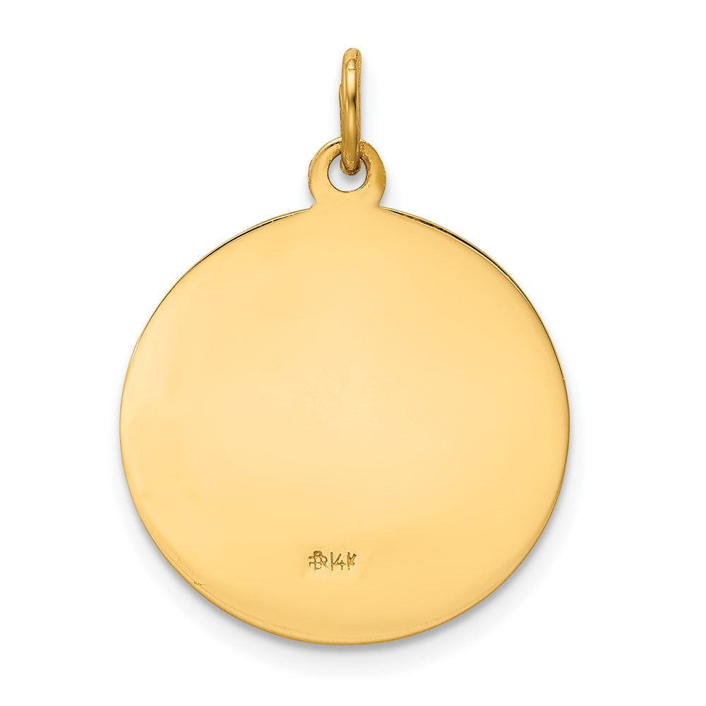 14k Yellow Gold Our Lady of Perpetual Help Medal Pendant