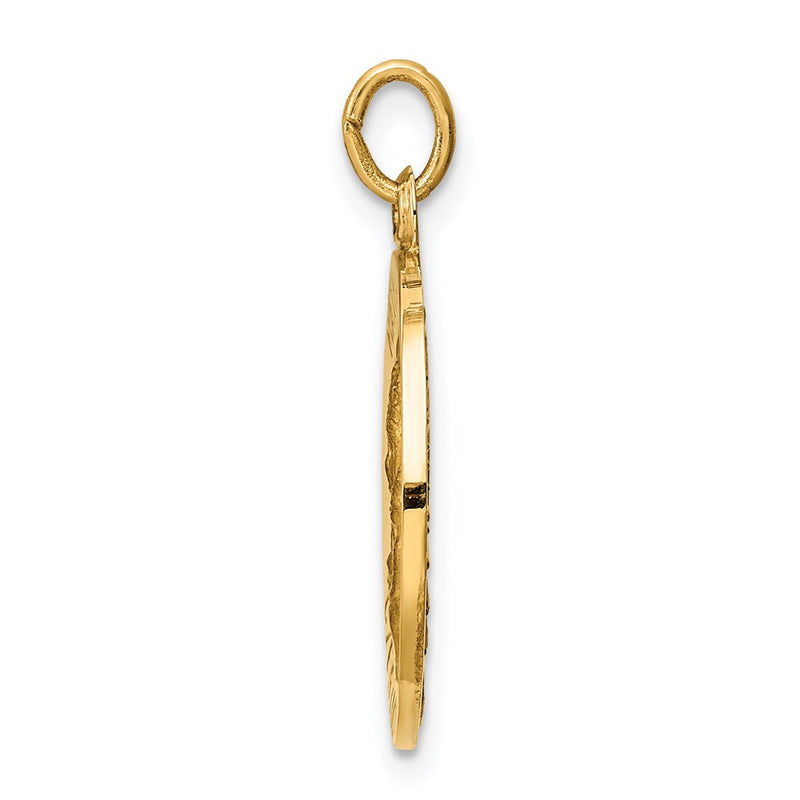 14k Yellow Gold Matka Boska Medal Charm