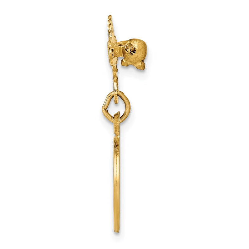 14k Yellow Gold Our Lady of Sorrows Medal Pin