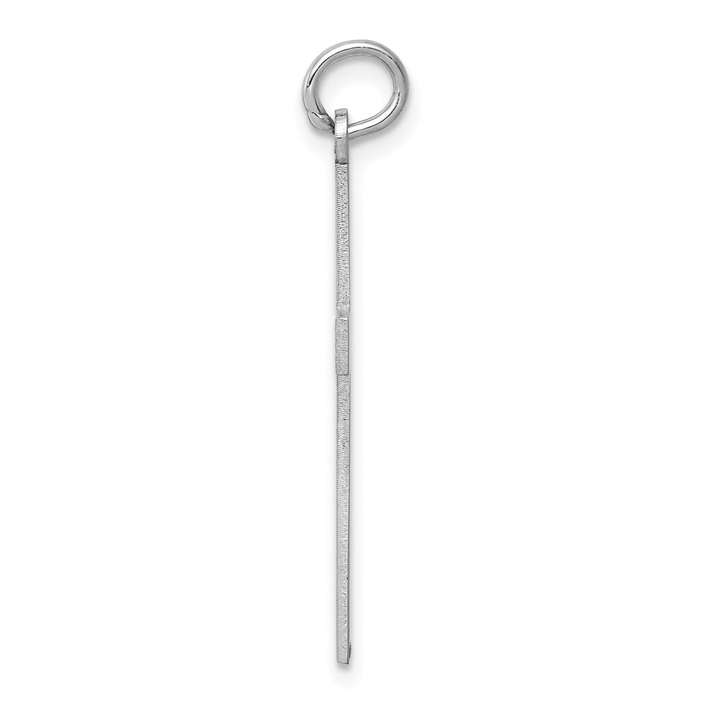 14k White Gold Laser Designed Cross Pendant