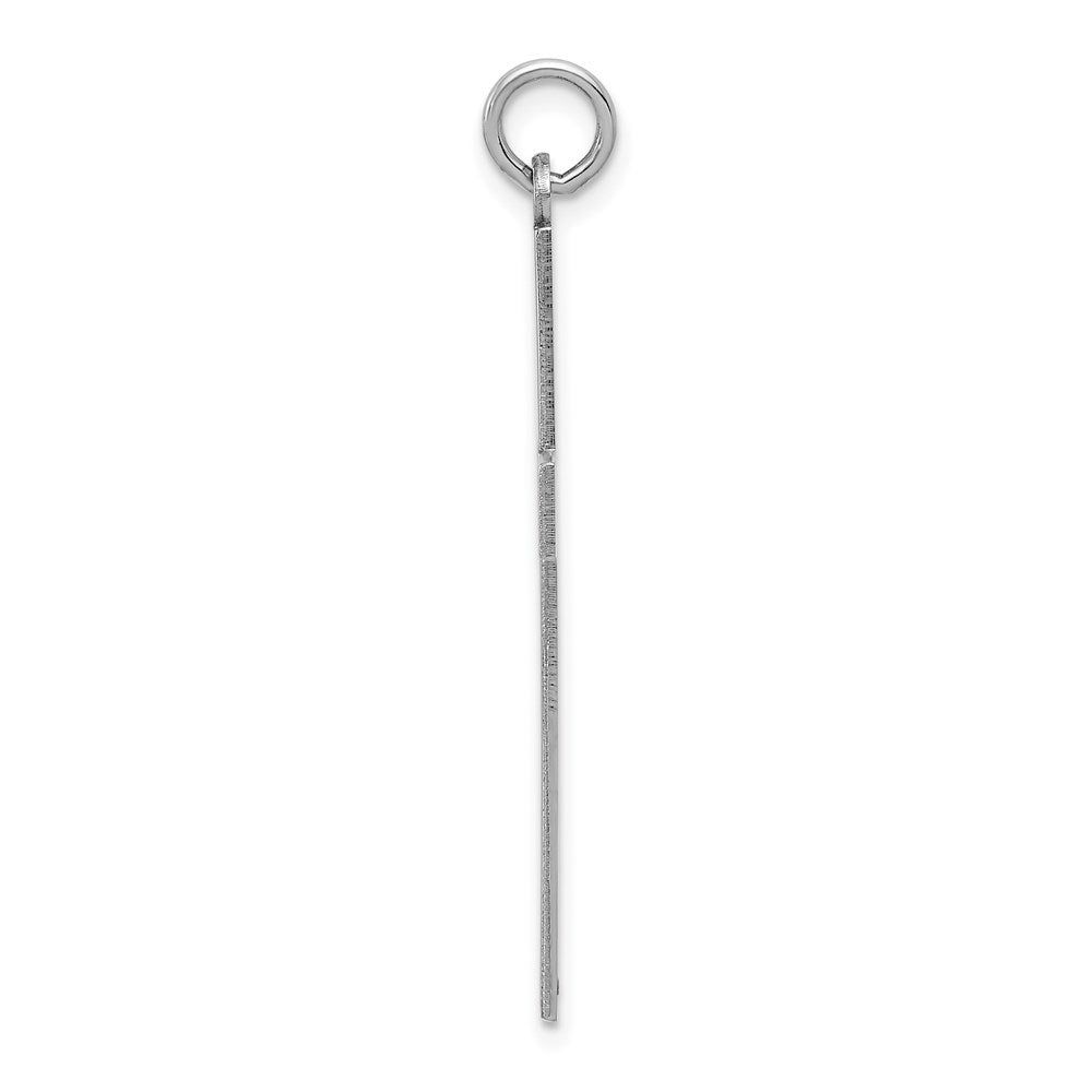 14k White Gold Laser Designed Cross Pendant