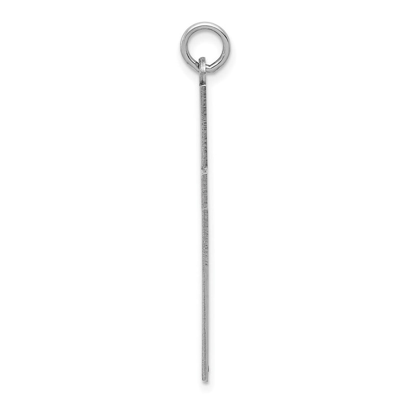 14k White Gold Laser Designed Cross Pendant
