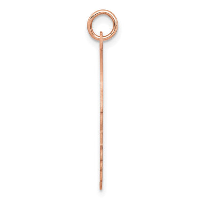 14k Rose Gold Rose Plain Large.011 Gauge Facing Right Engraveable Boy Head Charm