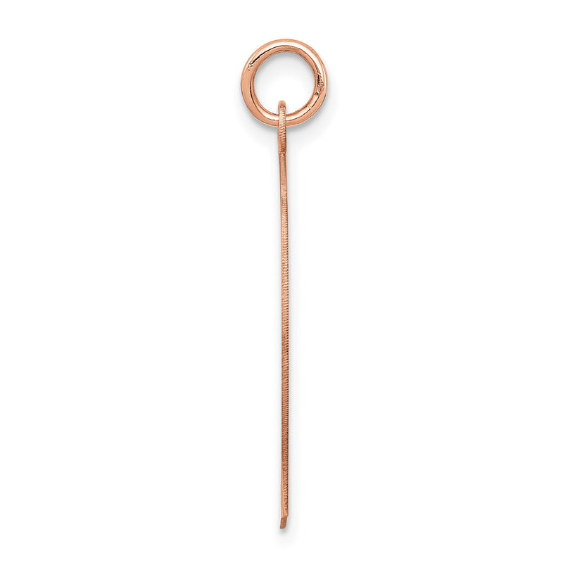 14k Rose Gold Rose Plain Large.011 Gauge Facing Left Engraveable Boy Head Charm