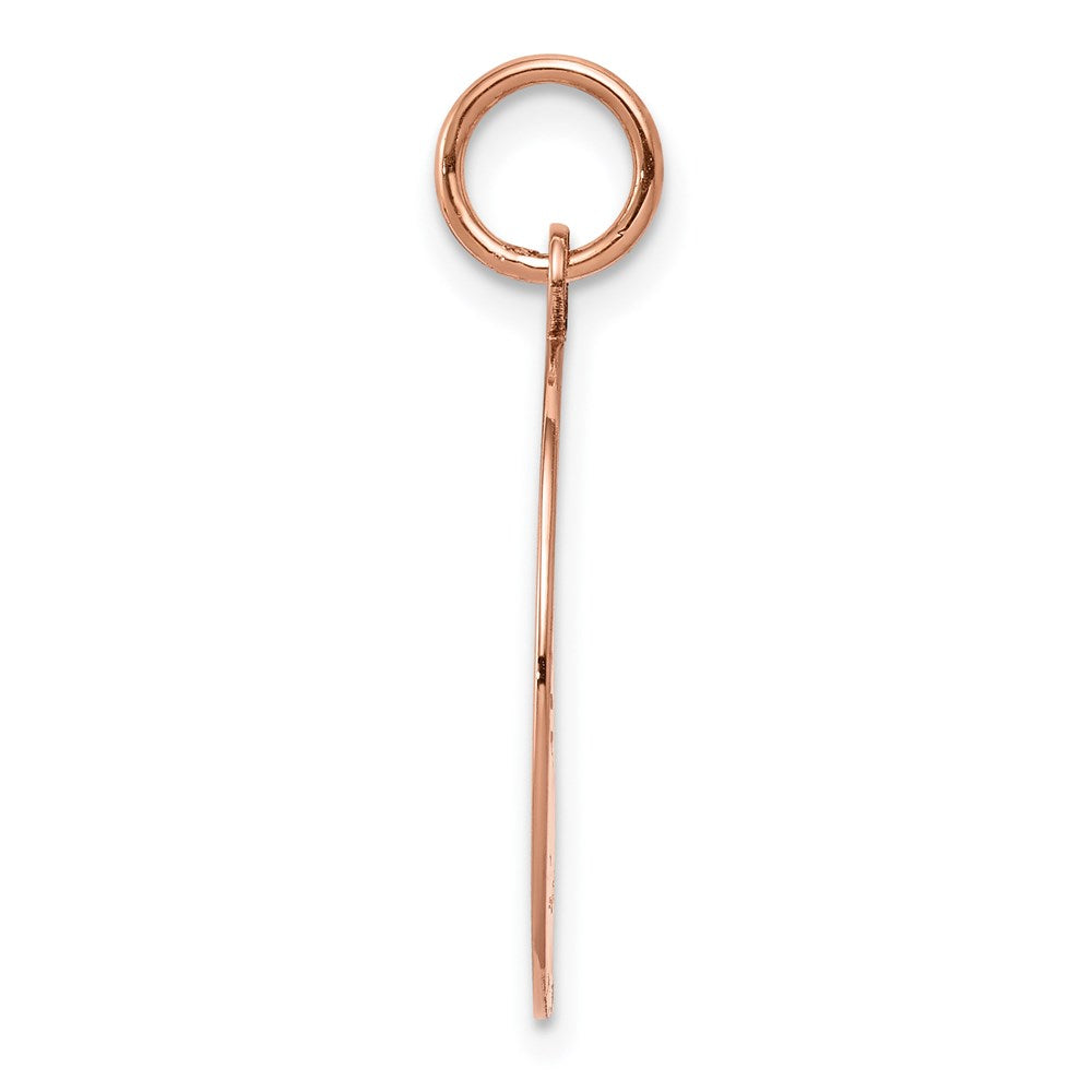 14k Rose Gold Plain Circular Engraveable Disc Charm