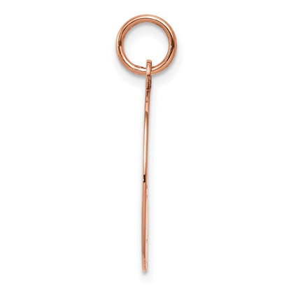 14k Rose Gold Plain Circular Engraveable Disc Charm