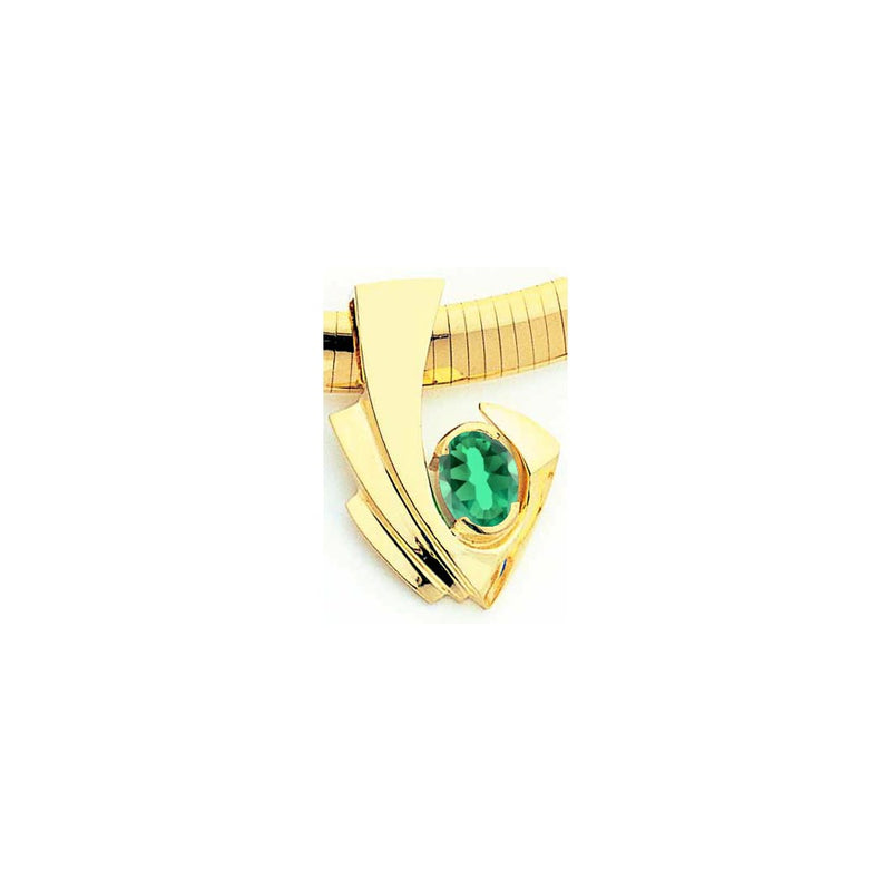 14k Yellow Gold 9x7mm Oval Mount St. Helens slide