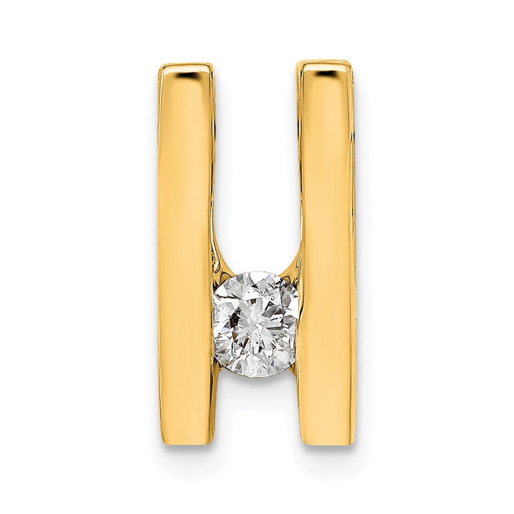 14k Yellow Gold AA 4.1mm Diamond Slide