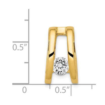 14k AAA 5.25mm Diamond Slide