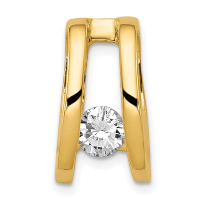 14k AAA 5.25mm Diamond Slide