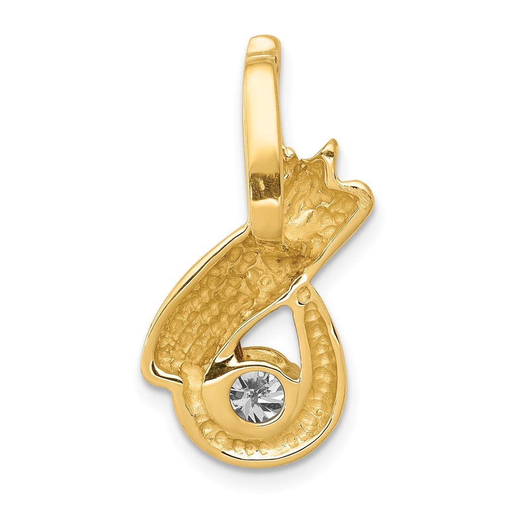 14k Yellow Gold Moissanite Slide