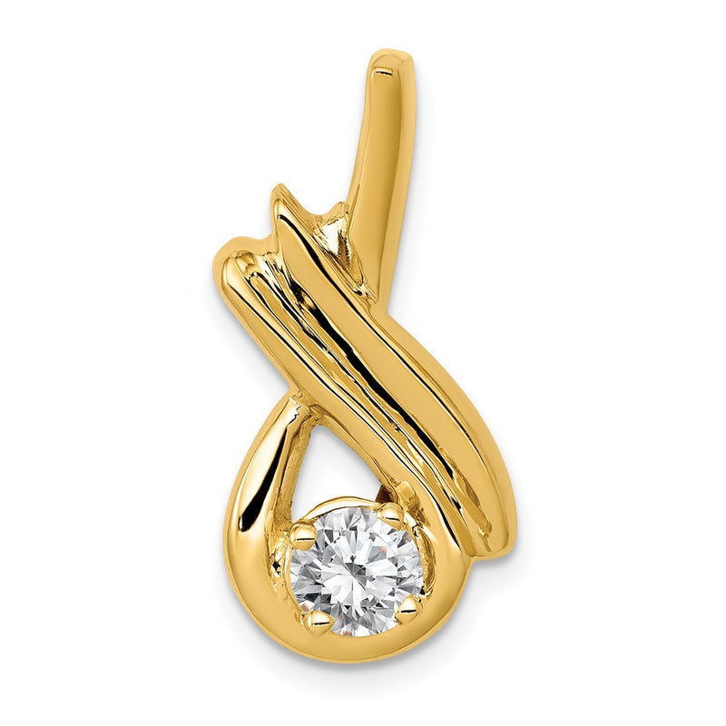 14k Yellow Gold Moissanite Slide