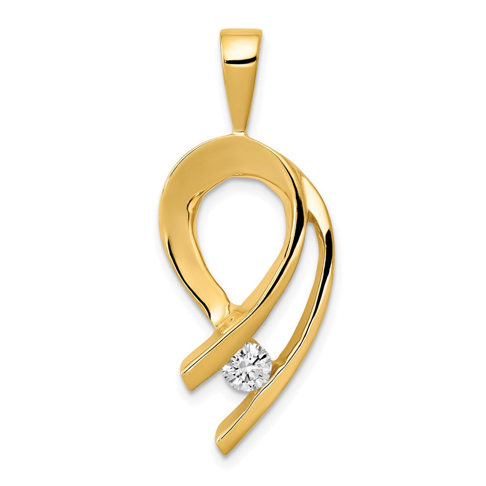 14k Holds 1 4mm stone  AA Diamond Slide