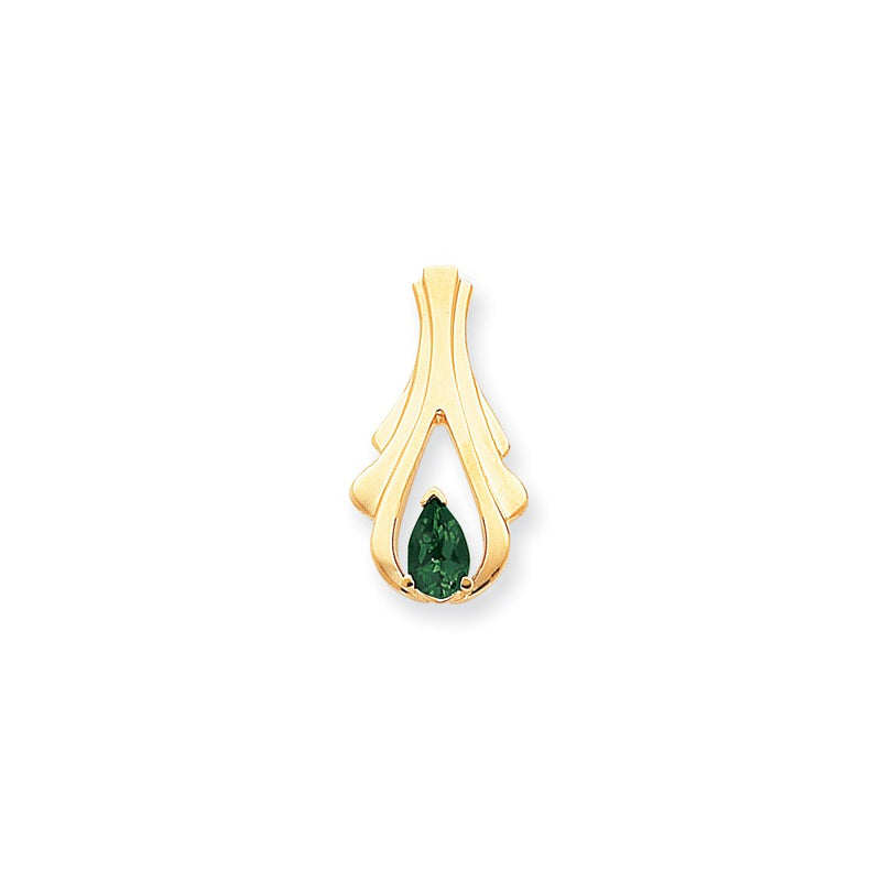 14k Yellow Gold 8x5mm Pear Mount St. Helens slide