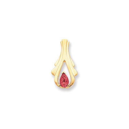 14k Yellow Gold 8x5mm Pear Ruby slide