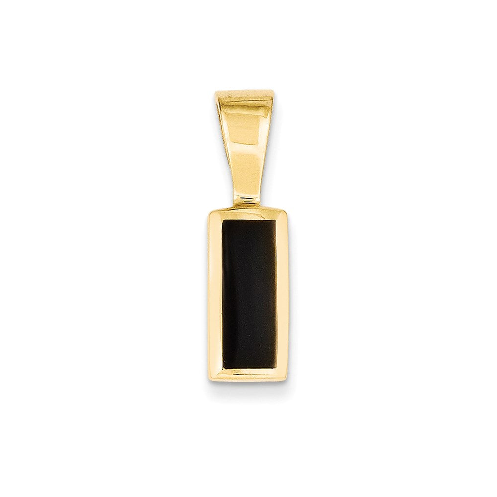 14k Yellow Gold Onyx Slide