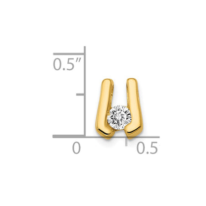 14k AAA 3.75mm Diamond Slide