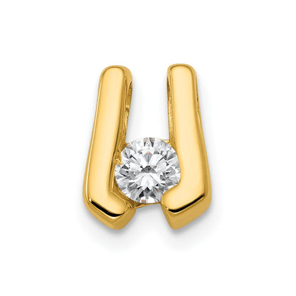 14k AAA 3.75mm Diamond Slide