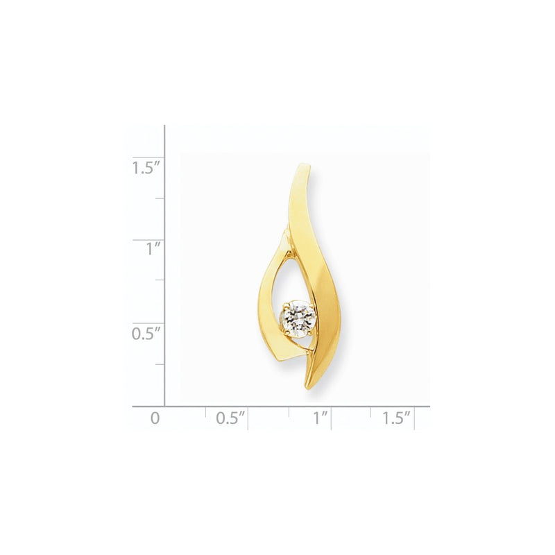 14k Yellow Gold A Diamond slide