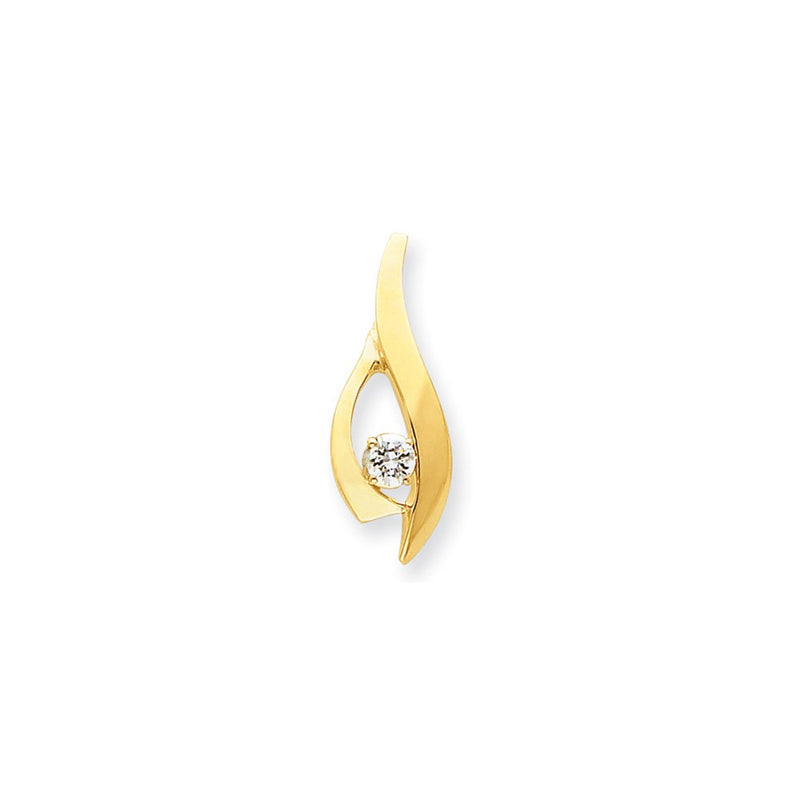 14k Yellow Gold A Diamond slide