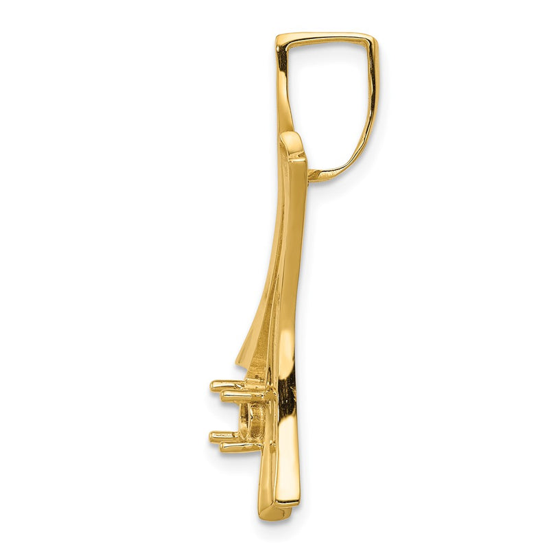 14k Holds 1 4mm Stone  A Diamond Slide