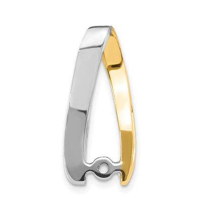 14k Two Tone A Diamond Peg Slide