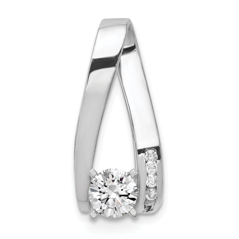14k White Gold A Diamond Peg Slide