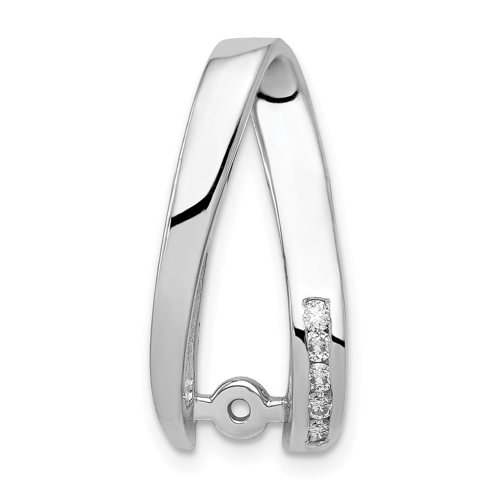 14k White Gold AA Diamond Semi Mount Peg Slide
