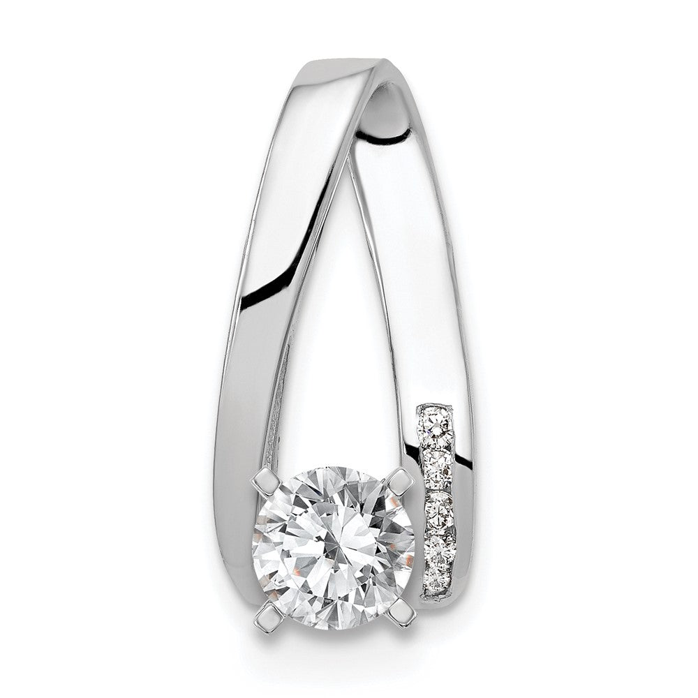 14k White Gold A Diamond Peg Slide