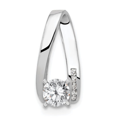 14k White Gold AA Diamond Semi Mount Peg Slide