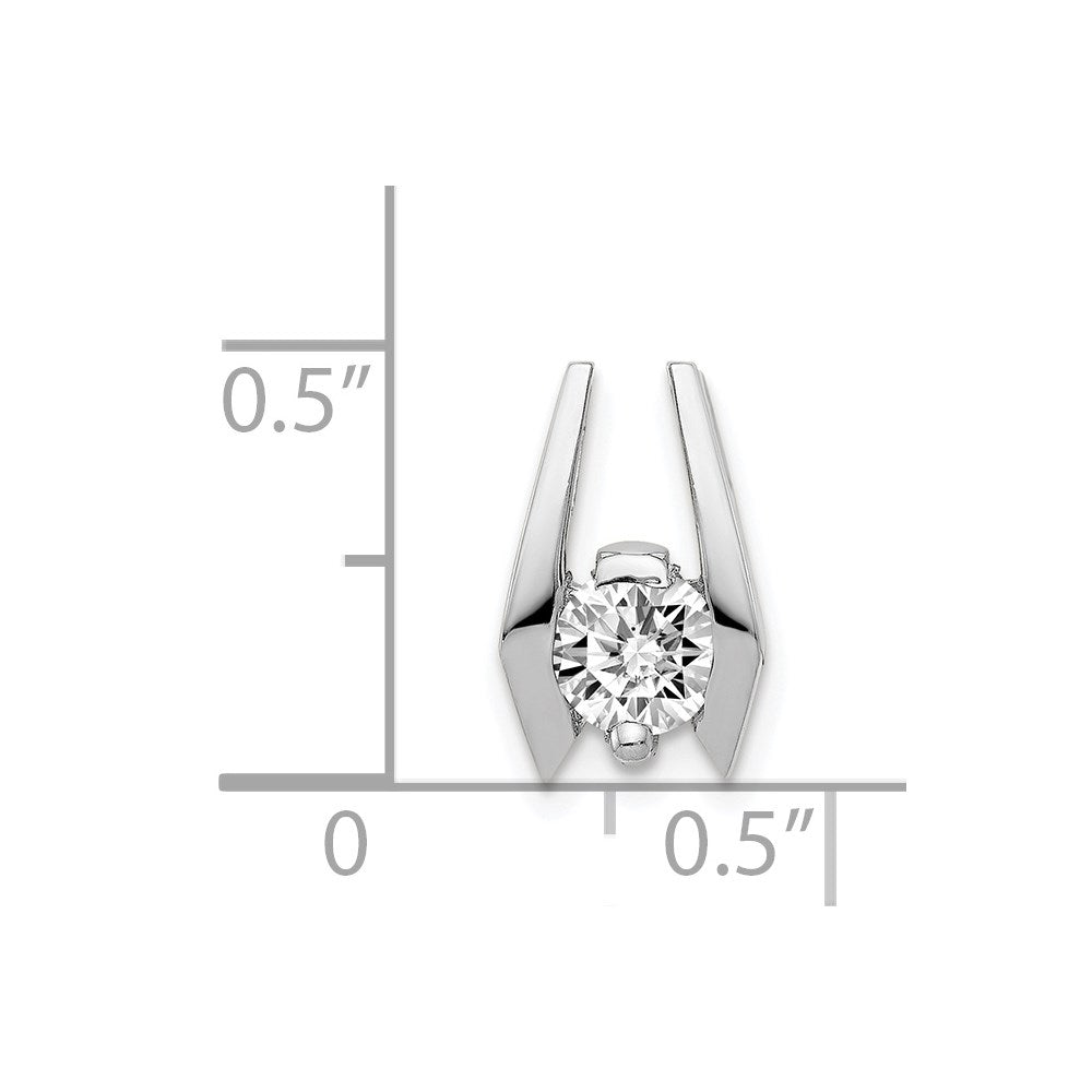 14k White Gold 5.25mm VS Diamond Slide
